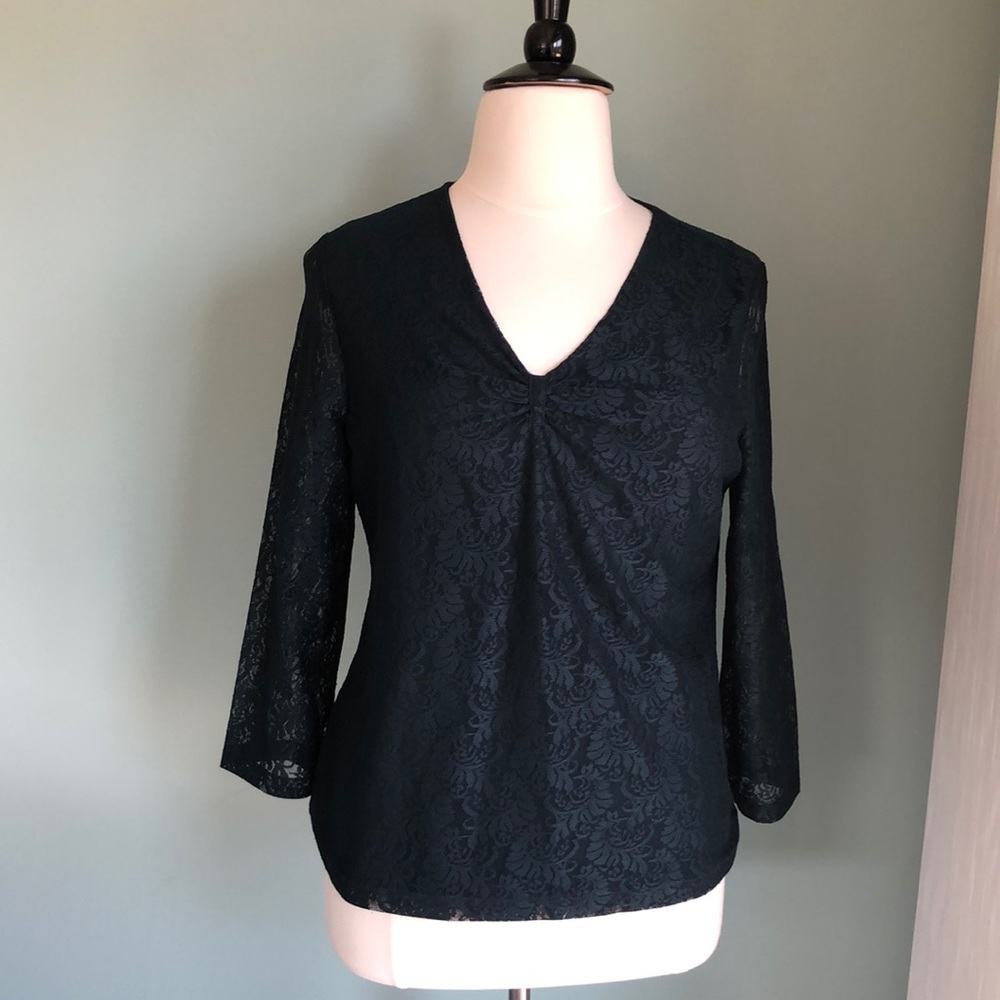 Jones New York stretchy lace top XL